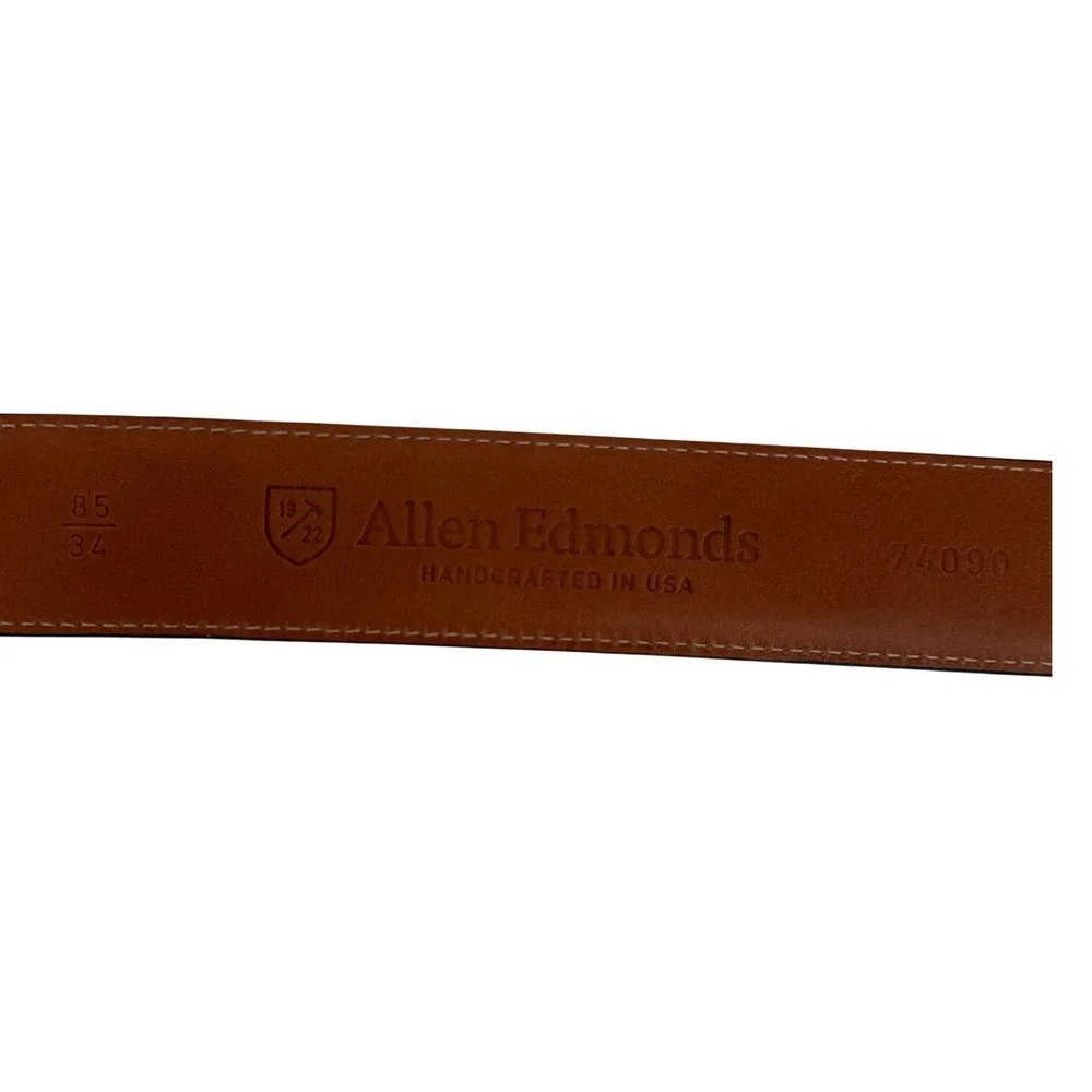 Allen Edmonds Strand Size 11 3E Wide Brown Leather Brogue Oxford Matching Belt